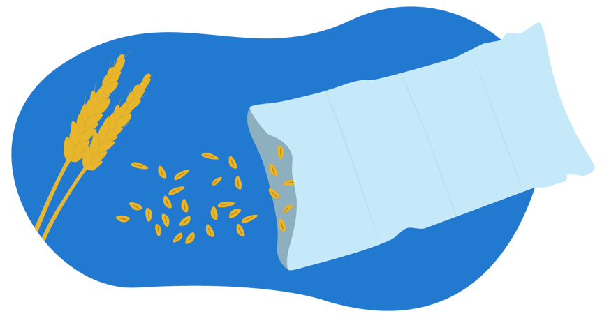 Kissen mit Weizen